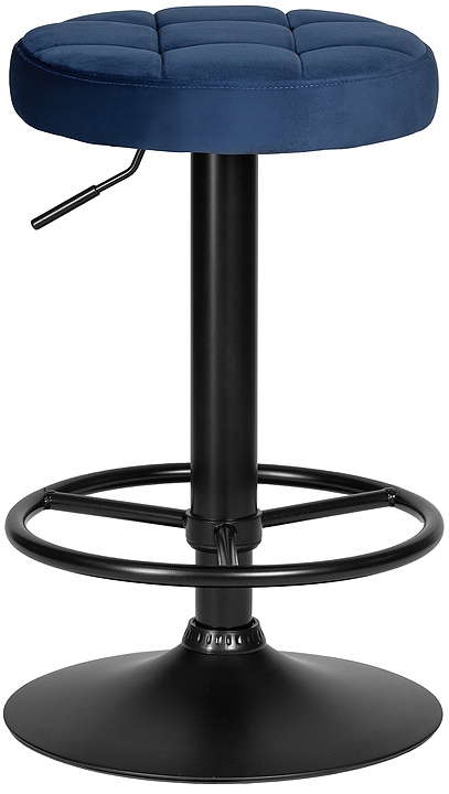 Табурет барный DOBRIN 5008-LM-N BRUNO BLACK (синий велюр) 2 шт.