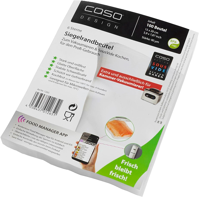 Пакеты вакуумные CASO 3 Sterne 15*20 для камерного упаковщика