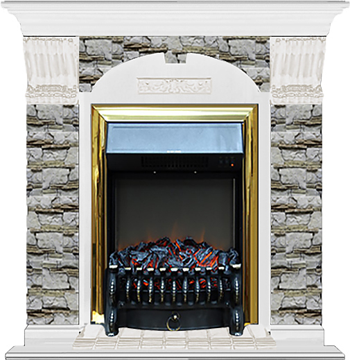 Камин Glenrich Арочный Fobos BR Алтай белый