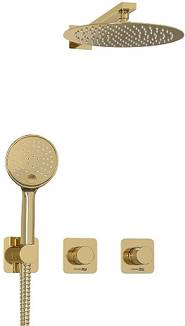Встраиваемый комплект для душа Wasserkraft Ems 7600 A7651.303.183.208.280.197.207 золото глянцевое