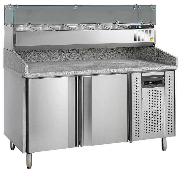 Стол для пиццы TEFCOLD PT1200+GVC38-150 390 л 1510х800х1448 мм (вкл. блок для гастроемкостей)