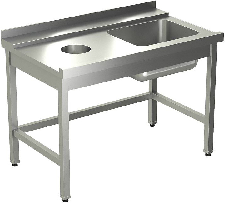Стол для грязной посуды KAYMAN СПМ-323/1207 левый