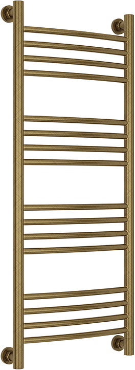 Полотенцесушитель водяной Сунержа Богема+ 100x40 см с выгнутой перемычкой, состаренная бронза