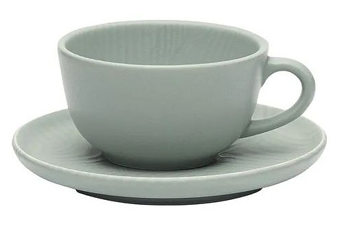 Пара чайная Oxford FLAT OASIS 151555 (чашка 200мл и блюдце 14,5см) светло-зеленый