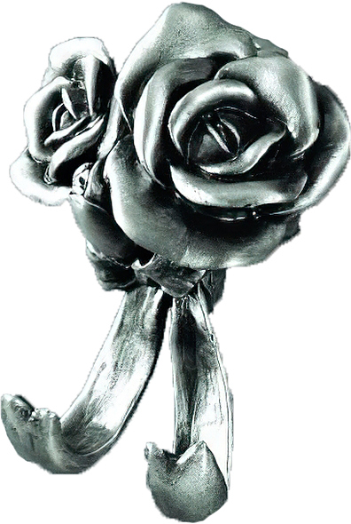 Крючок двойной Art&Max Rose AM-B-0912-T серебро