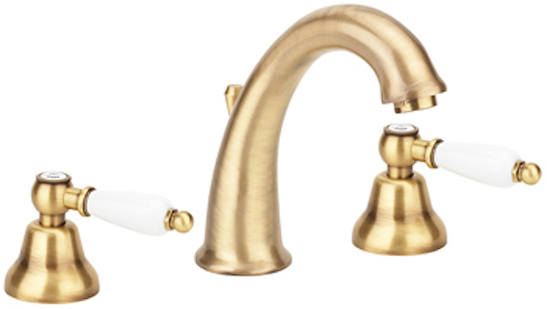 Смеситель для раковины Fiore Coloniale 02ZZ0628 на 3 отверстия, бронза