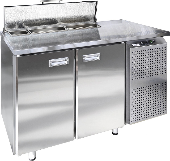 Стол холодильный для салатов Finist СХСс-700-2(1/6) (боковой холодильный агрегат)