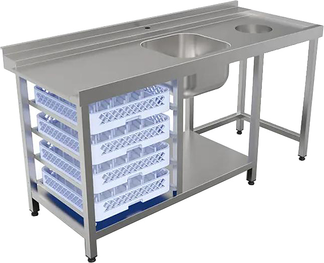 Стол для посудомоечной машины КОБОР СПМ/2-170/70/П