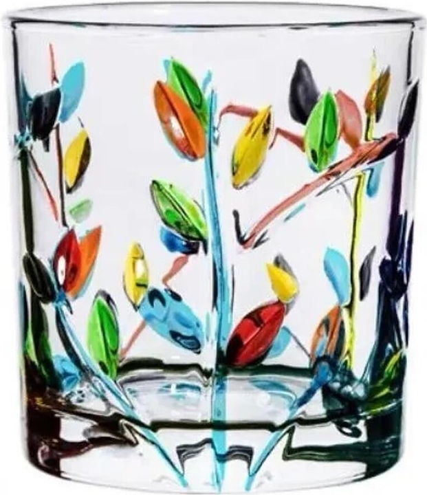 Стакан Олд Фэшн P.L. Barbossa 81222494 Mosaic Flowers Utopia 280 мл d=8 см h=8,5 см (стекло)