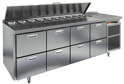 Стол для салатов HICOLD SL1-2222GN (1/3) с крышкой