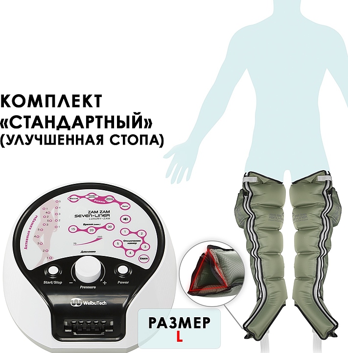 Массажер лимфодренажный WelbuTech Seven Liner ZAM Luxury Стандарт, размер L с РУ