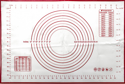 Коврик для выпечки ROAL FLT004 40х60 см (силикон) со шкалой