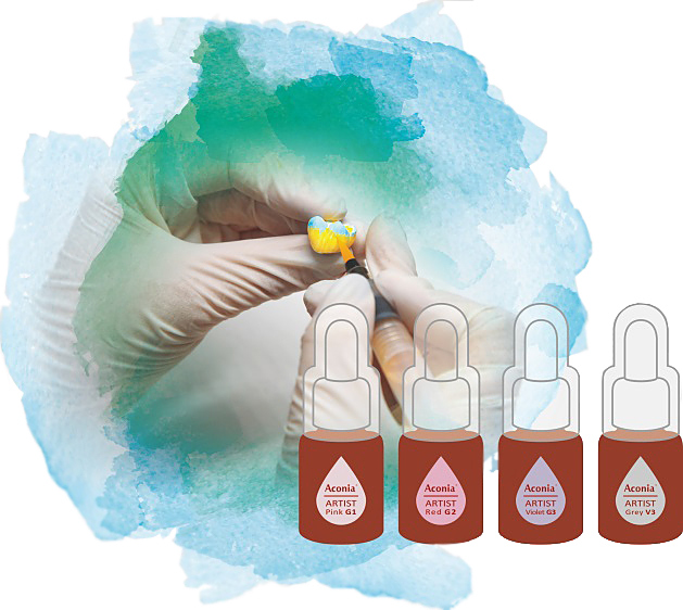 Краски для циркония по фисурам Chengdu Besmile Biotechnology Aconia, Artist P2 закат