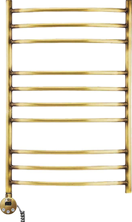 Полотенцесушитель электрический Domoterm Калипсо П10 50x80 см АБР EL, левый, античная бронза