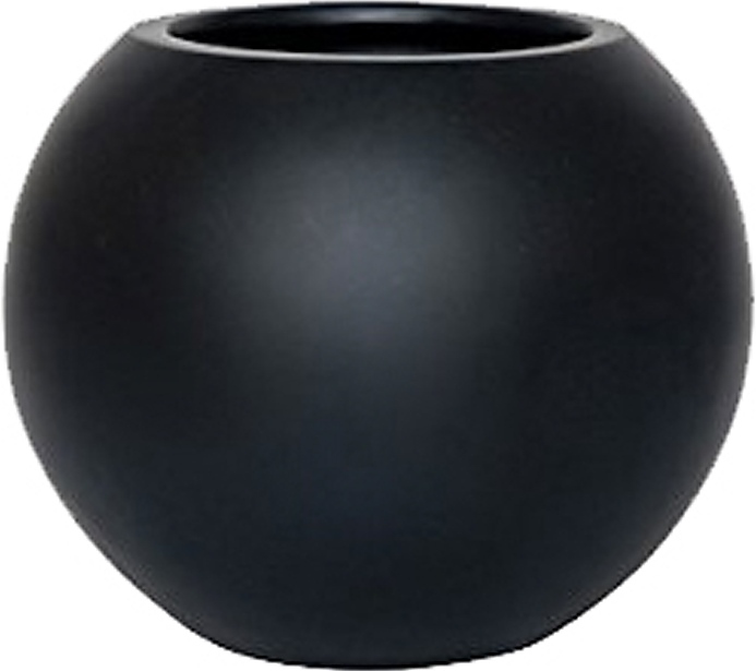 Кашпо Pottery Pots Beth (25х20,5 см) черное матовое