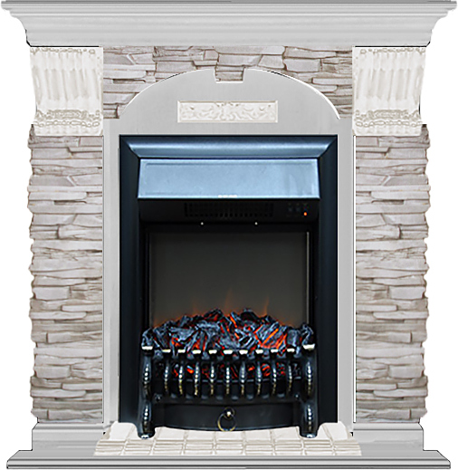 Камин Glenrich Арочный Fobos BL Мисхор беленый дуб