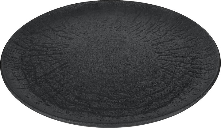 Тарелка P.L. Proff Cuisine Black Raw Wood 80407 d=23 см (фарфор)
