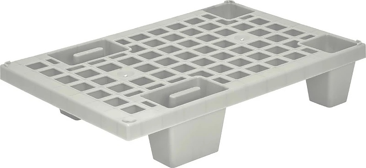 Паллет ТАРА.РУ TR 400 600х400х135 мм (перфорированный на 4 ножках) серый