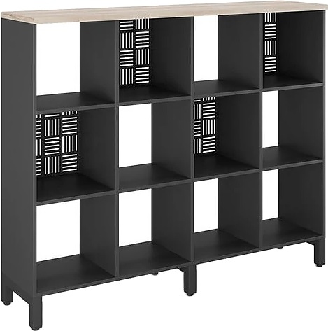 Стеллажная система КОБОР SQ-3Х4 black/natural