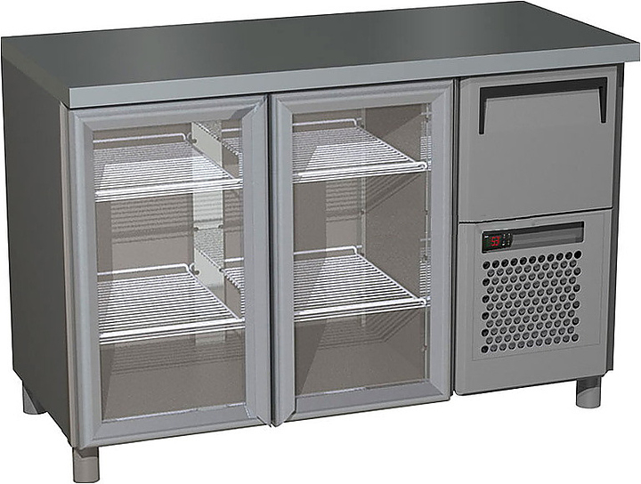 Стол холодильный для кофемашин Carboma T57 M2-1-G 9006-19 (BAR-250С) без борта