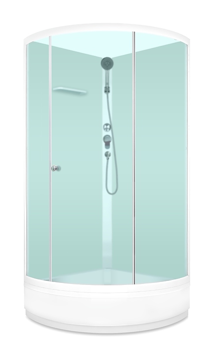 Душевая кабина без крыши Domani-Spa Simple 99 Eco mid DS01ESm99MWM00 90х90 см