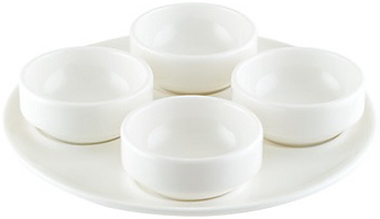 Блюдо для подачи с соусниками Bonna GRM05SST