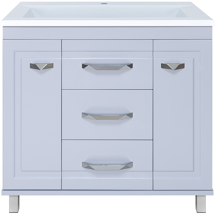 Тумба под раковину Misty Терра-90 90х72,5 см, с 3 ящиками, серая