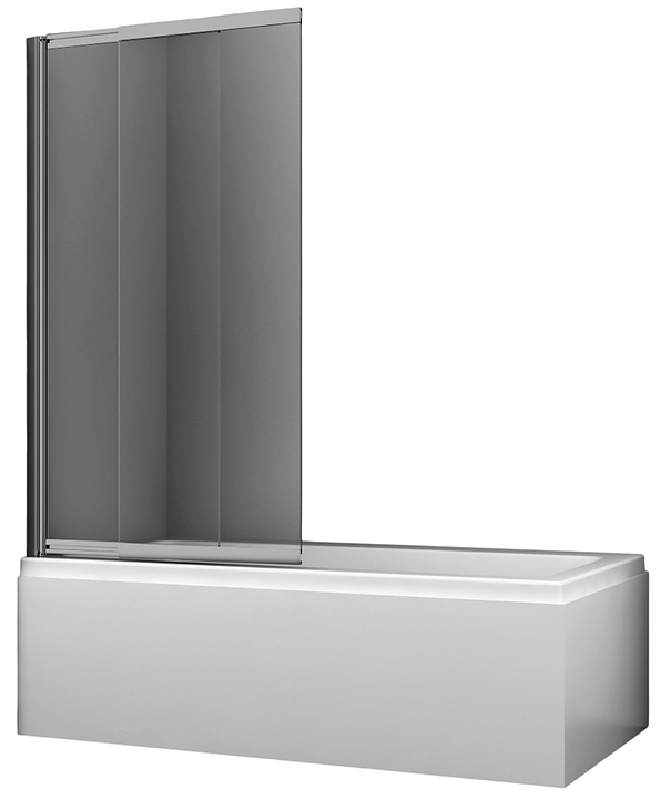 Шторка на ванну Wasserkraft Tauber 64S02-100 1000х1400 мм, никель