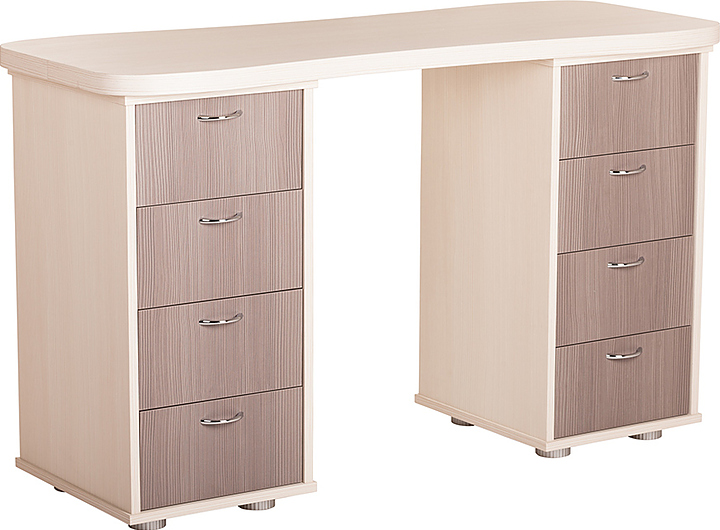 Стол маникюрный PANDA 216 с двумя тумбами