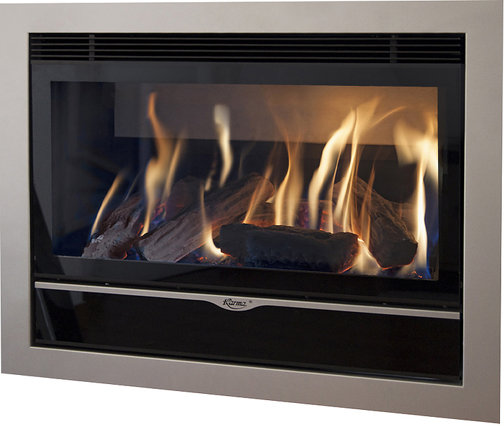 Камин газовый Karma ELEGANCE 67 EXCLUSIVE Huge line 60 серебро
