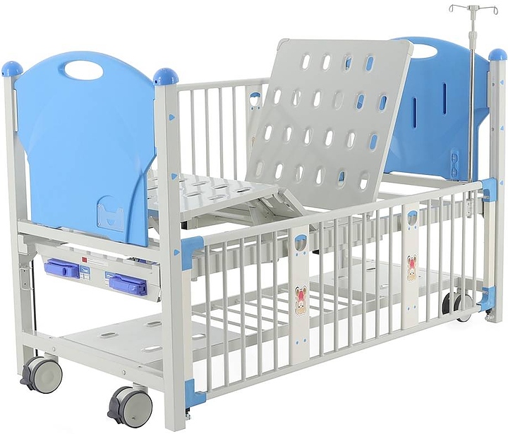 Кровать механическая подростковая Med-Mos DM-2218 (ABS) с РУ синяя