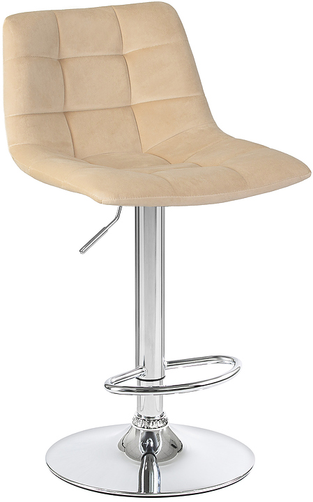 Стул барный DOBRIN 5017-LM-N TAILOR (бежевый велюр, хром) 2 шт.