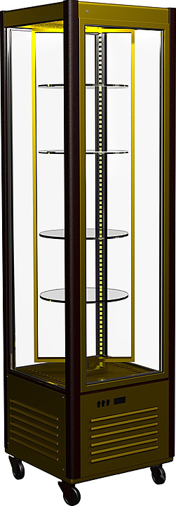 Витрина кондитерская Carboma D4 VM 400-2 (R400Cвр Люкс, коричнево-золотой)