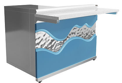 Прилавок кассовый универсальный Luxstahl КК-1200 Premium River (Река)