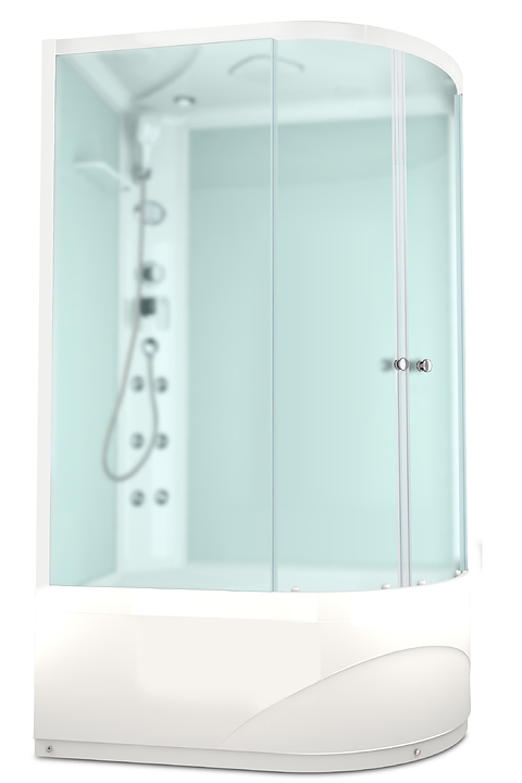 Душевая кабина с гидромассажем и блоком управления Domani-Spa Delight 128 high R DS01D128RHWM10 120х80 см