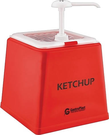 Диспенсер для соуса Gastroplast GDK-01 2,5 л с дозатором 25 мл (полипропилен) красный