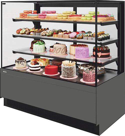 Витрина кондитерская Chilz VETE II KUB LUX 60 антрацит, серый матовый