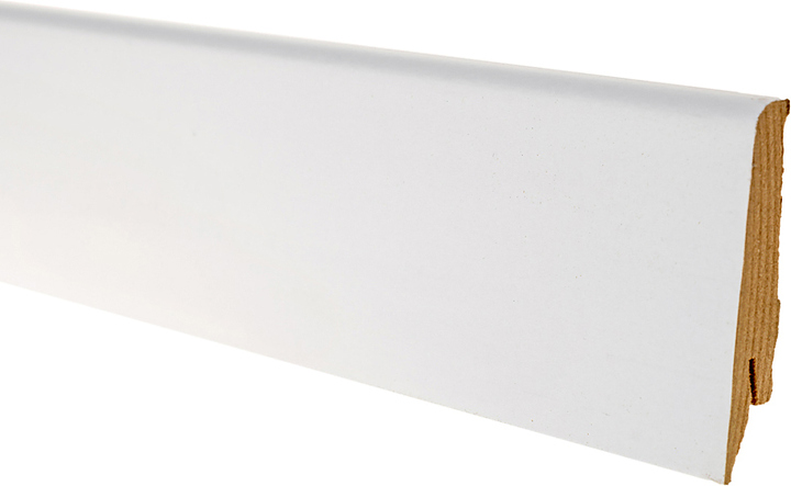 Плинтус GreFF 1002/80 белый под покраску прямой