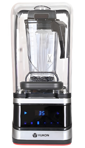 Блендер барный с шумоизоляционным колпаком Yukon YBB-25TSK 1.68 кВт 2.5 л, черный, серебристый