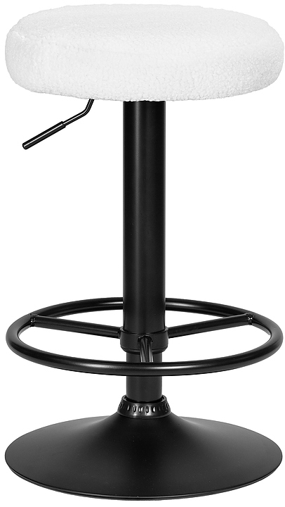 Табурет барный DOBRIN 5038-LM-N TEDDY BLACK (белый букле, черный) 2 шт.