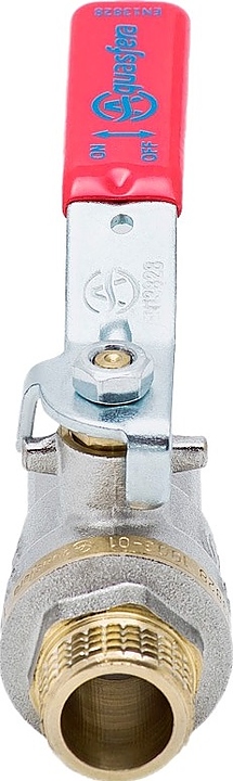 Кран шаровой Aquasfera 007-7383, ДУ 25, PN 2,5 МПа, 1"ВР - 1"НР, 1003-03 EURO полнопроходной латунный с рычагом