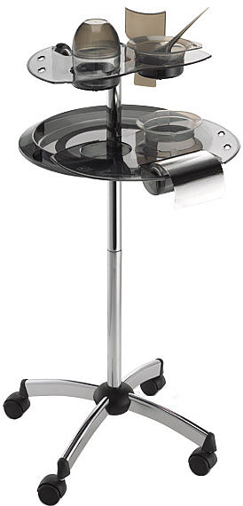 Тележка парикмахерская двухъярусная Artecno 811 A Giotto A, прозрачно-серый