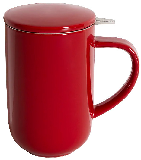 Кружка заварочная Loveramics Pro Tea Mug With Infuser & Lid C097-63ARE 450 мл, красный (Red)