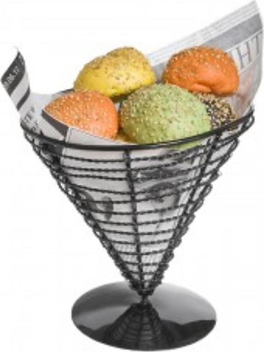 Корзинка для подачи P.L. Proff Cuisine 161.39 Конус d=18 см h=17,5 см (металл) черная