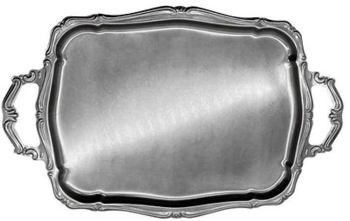 Поднос с ручками Narin 405664 Retro 44х27 см (материал нерж. сталь, Stonewashed состаренное покрытие)