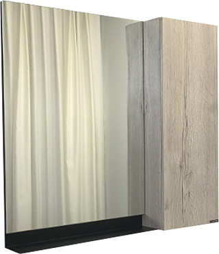 Зеркало Comforty Бонн-90 88х80 см графит, дуб дымчатый