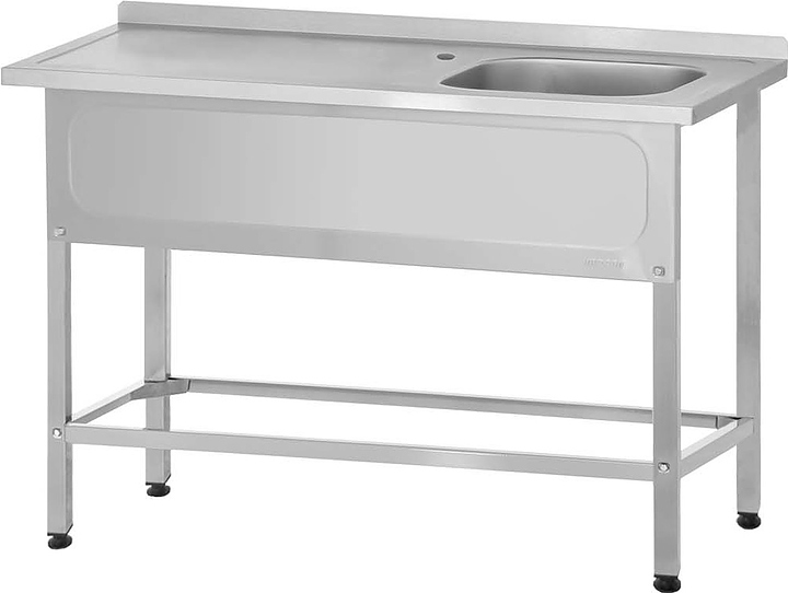 Ванна моечная Mecon Norma Inox РПЦн 1500х700х860 мм (1 м/о правое 500х500х300 мм) ножка профильная