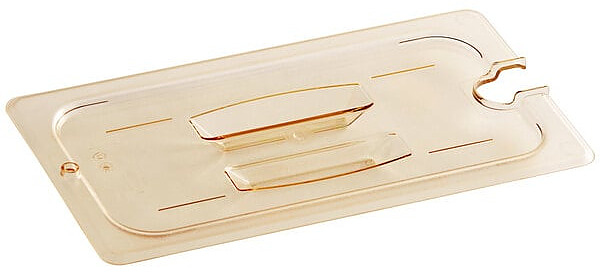 Крышка для гастроемкости Cambro 30HPCHN-150 GN1/3 H-PAN 325х176х10 мм поликарбонат, янтарный