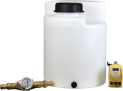Комплекс дозирования SpaceAqua Dose 603-IMP, емкость 60 л, счетчик Dn25