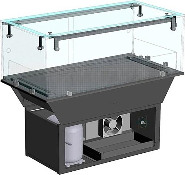 Витрина холодильная встраиваемая ТехноБалт Тикси DROP-IN 800х600х300 мм